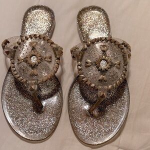 Glittery Silver Sandals
